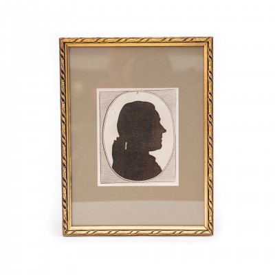 Portret sylwetowy mężczyzny. XVIII w., Rycina.